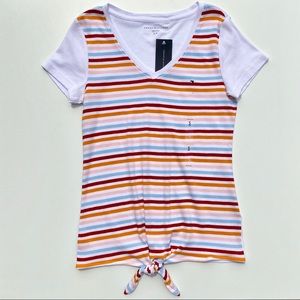 NWT Tommy Hilfiger | Cotton Tie-front Top